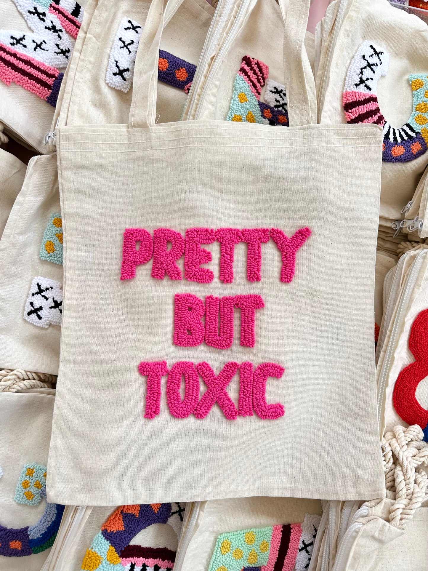 Pretty but toxic tote bag