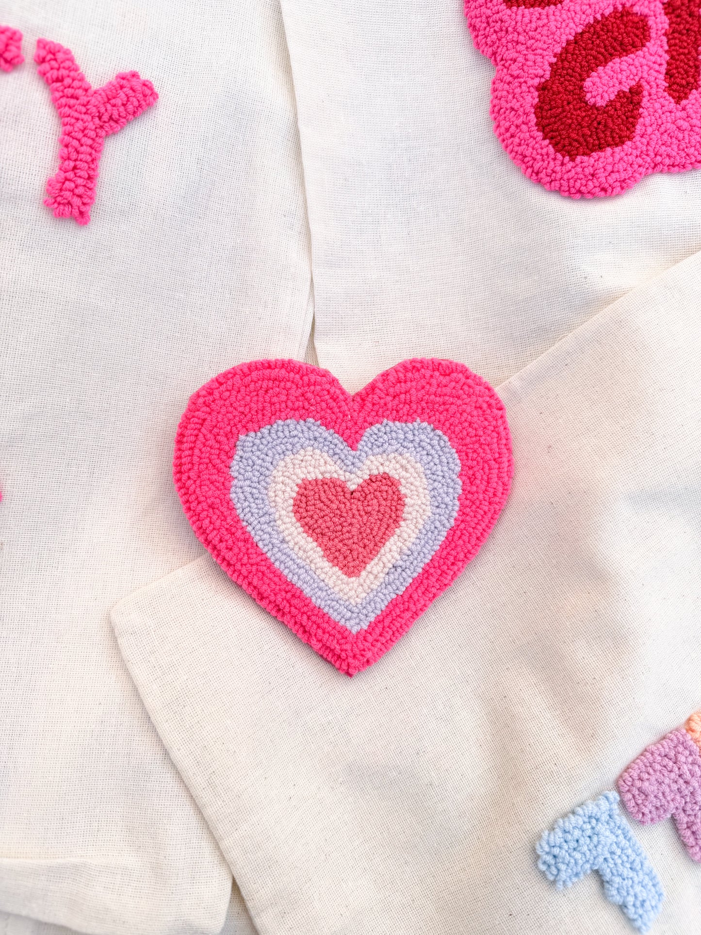 Pink heart coaster