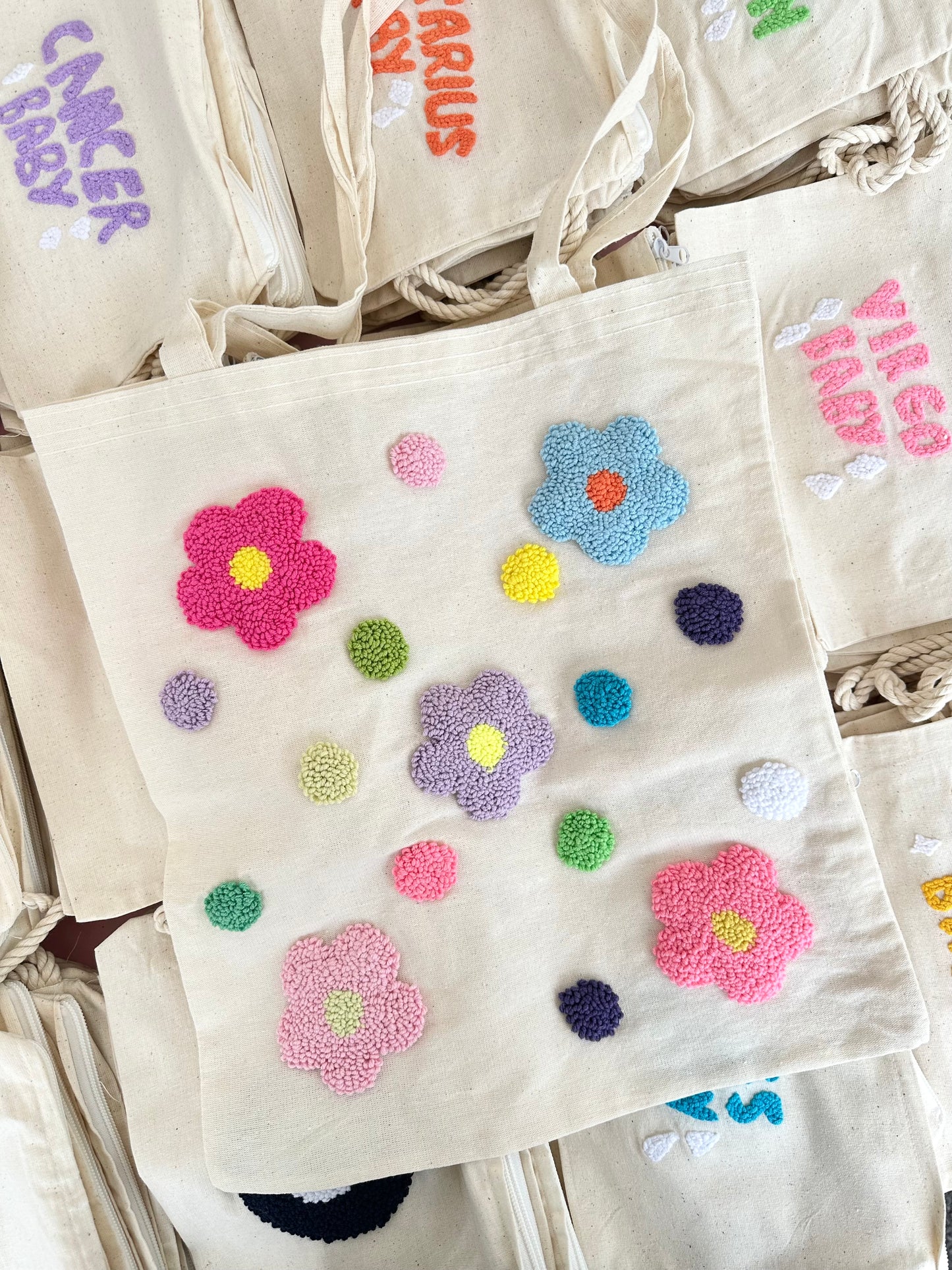 Flower tote bag