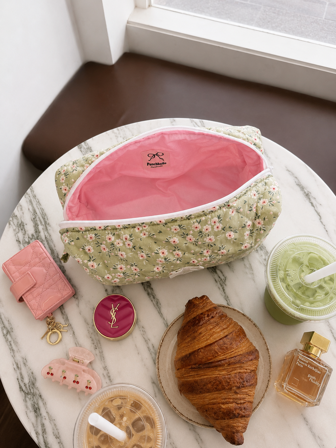 Sage Blossom Makeup bag