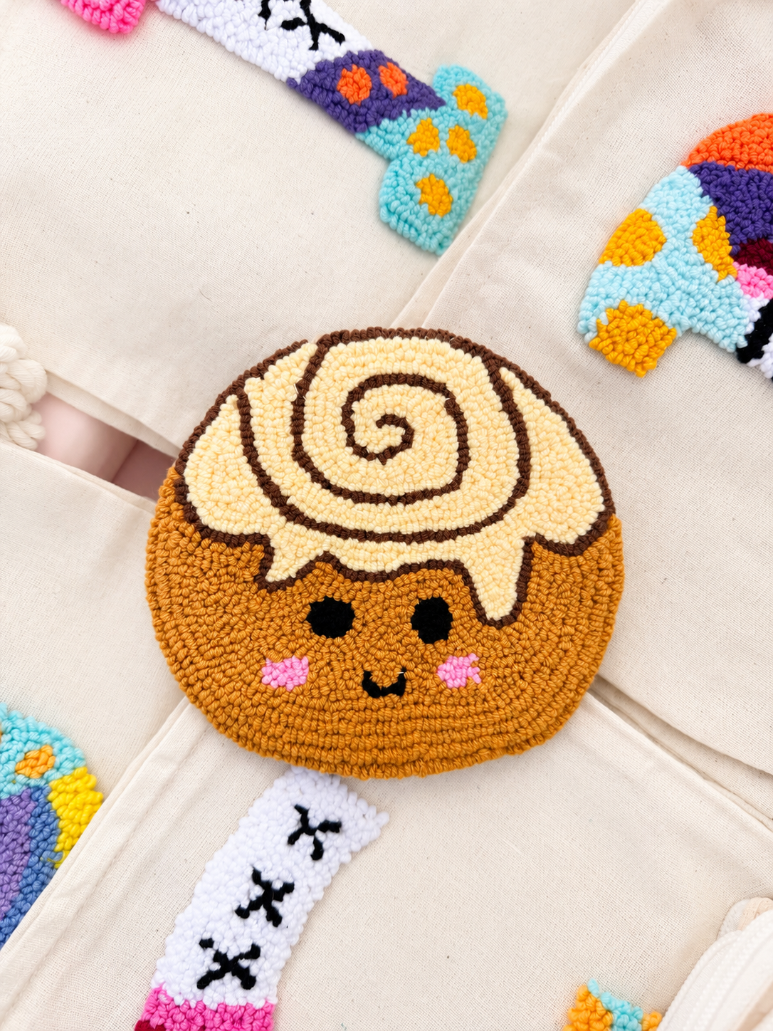 Cinnamon bun coaster