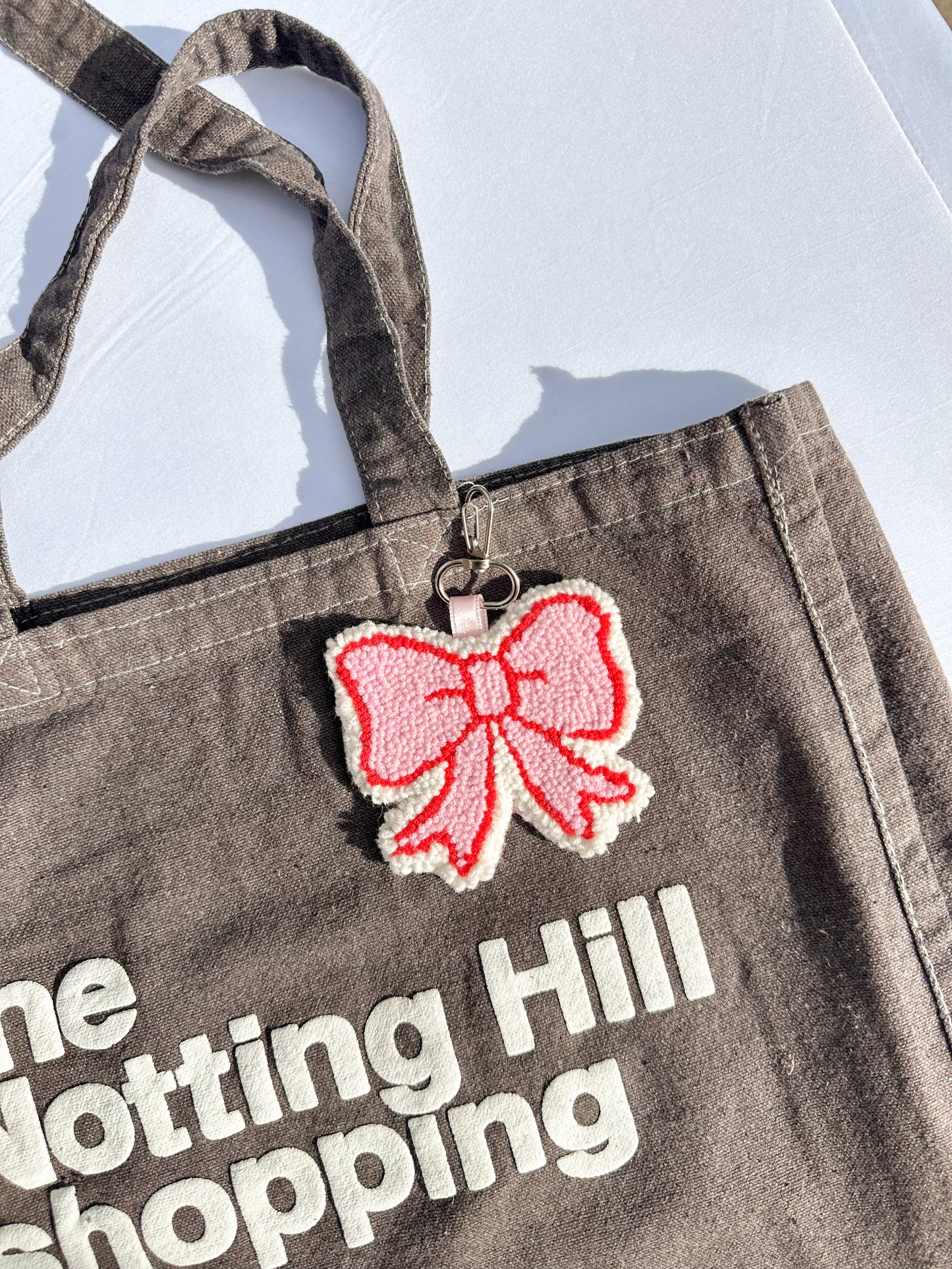 Pink Bow Keyring