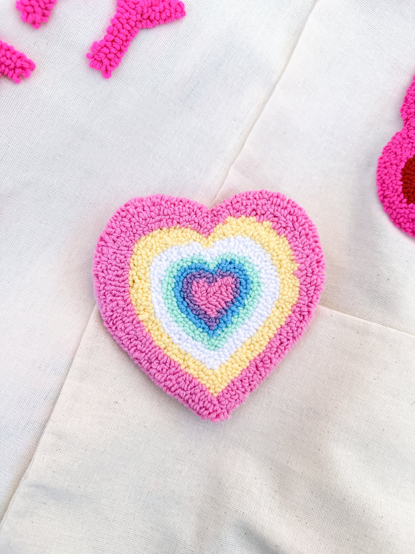 Pastel heart coaster