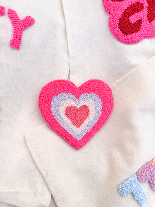 Pink heart coaster