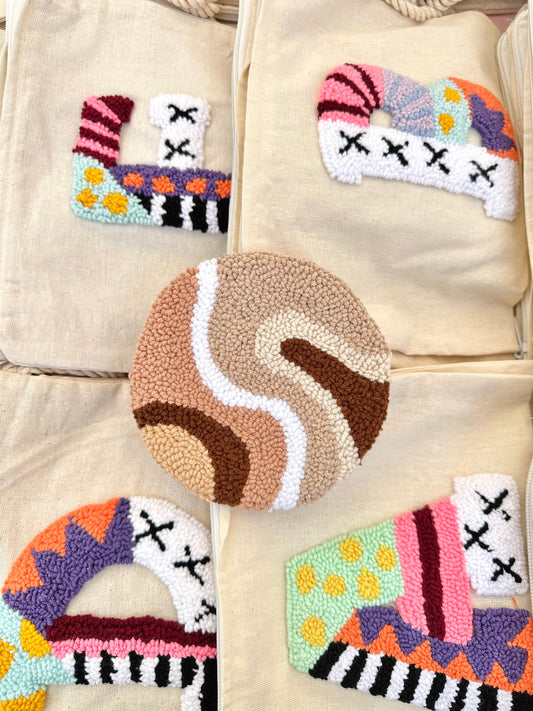 Brown swirl coaster
