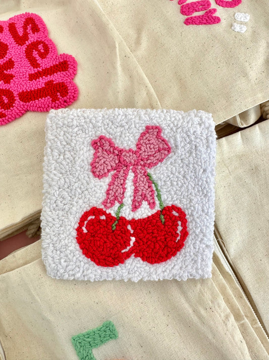 Cherry bow coaster