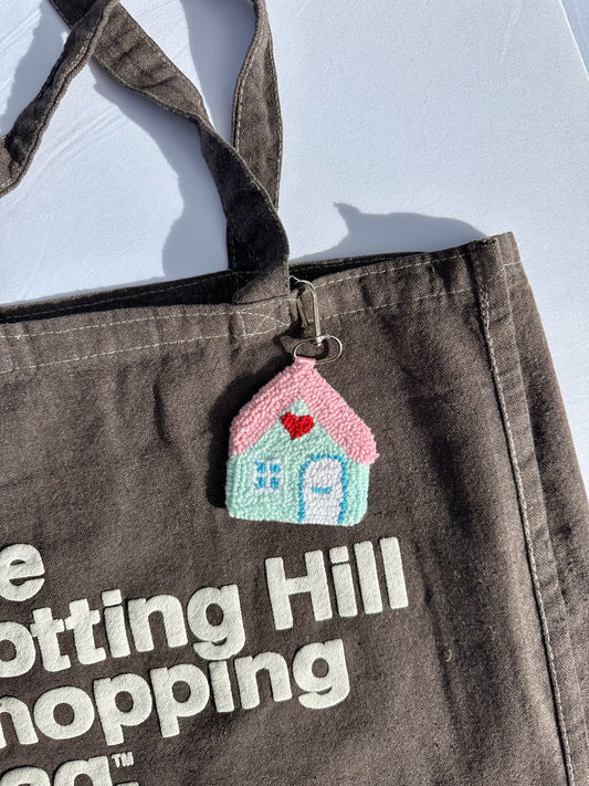 coloured houses keychain