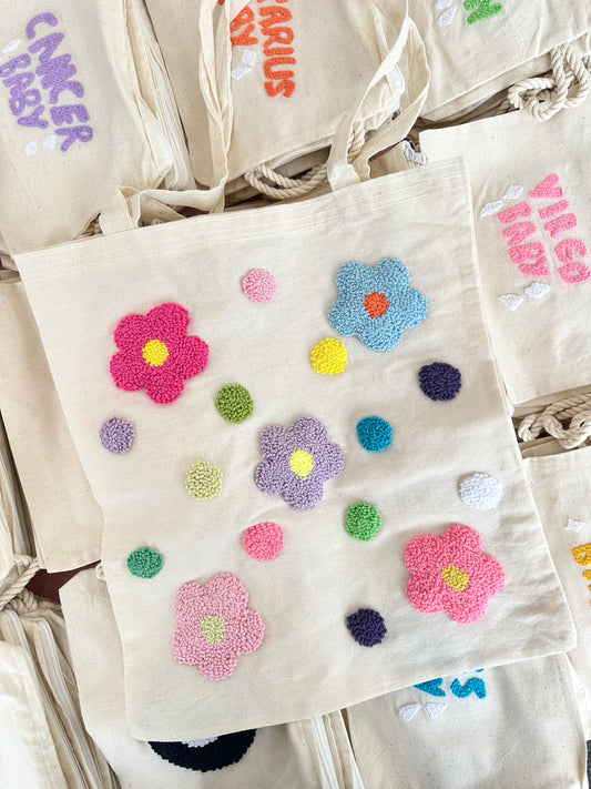 Flower tote bag