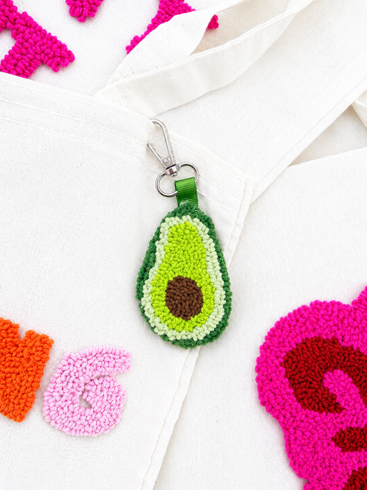 Avocado charm keychain
