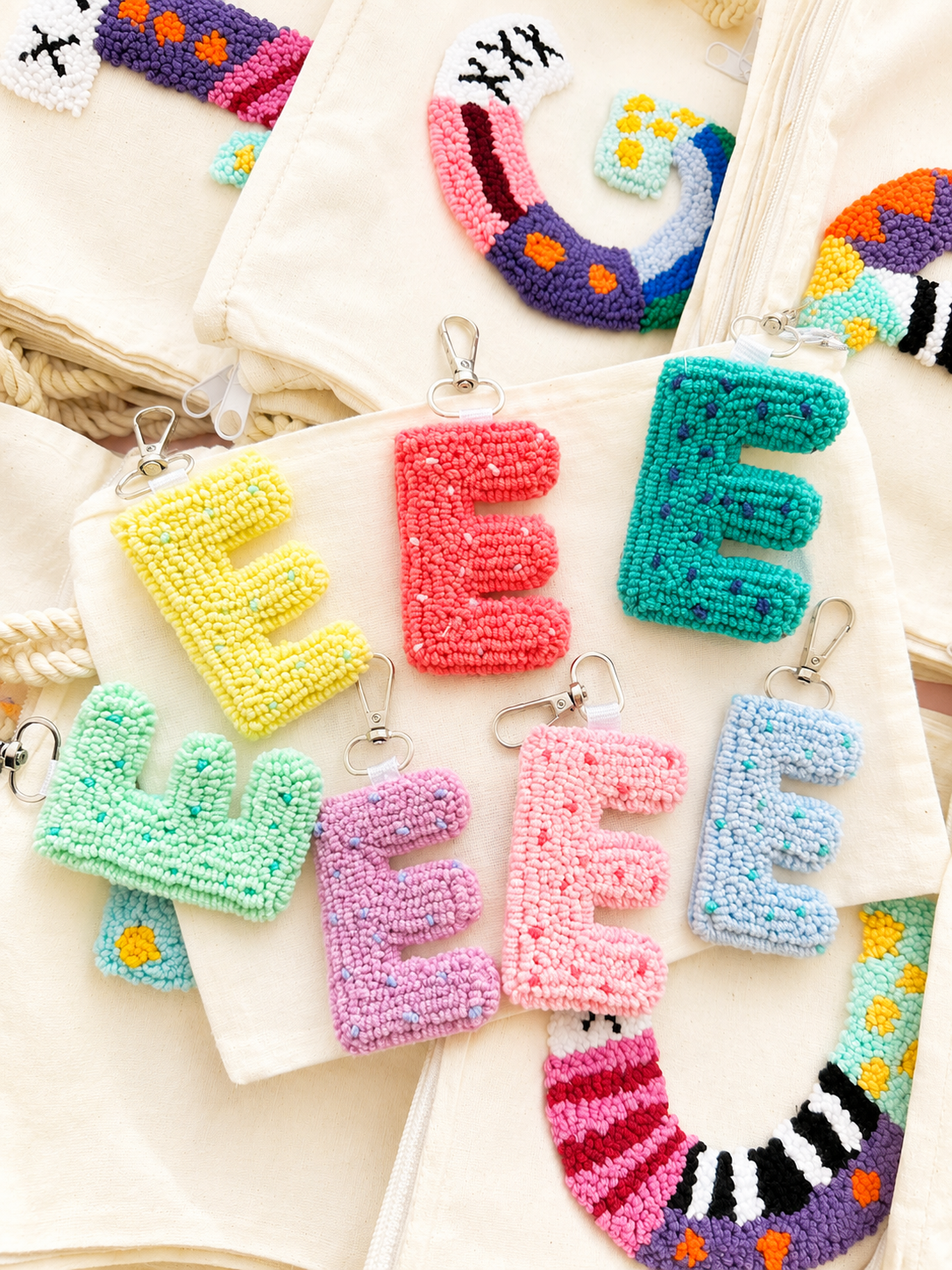 Initial charm Keychain