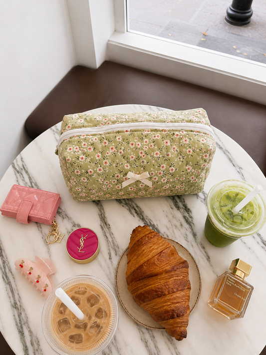 Sage Blossom Makeup bag