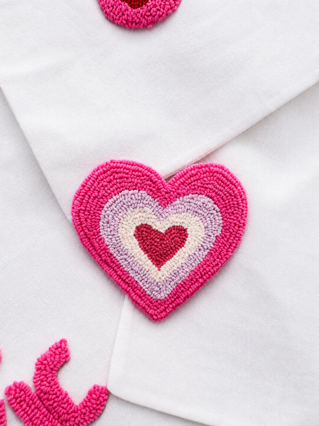 Pink heart coaster