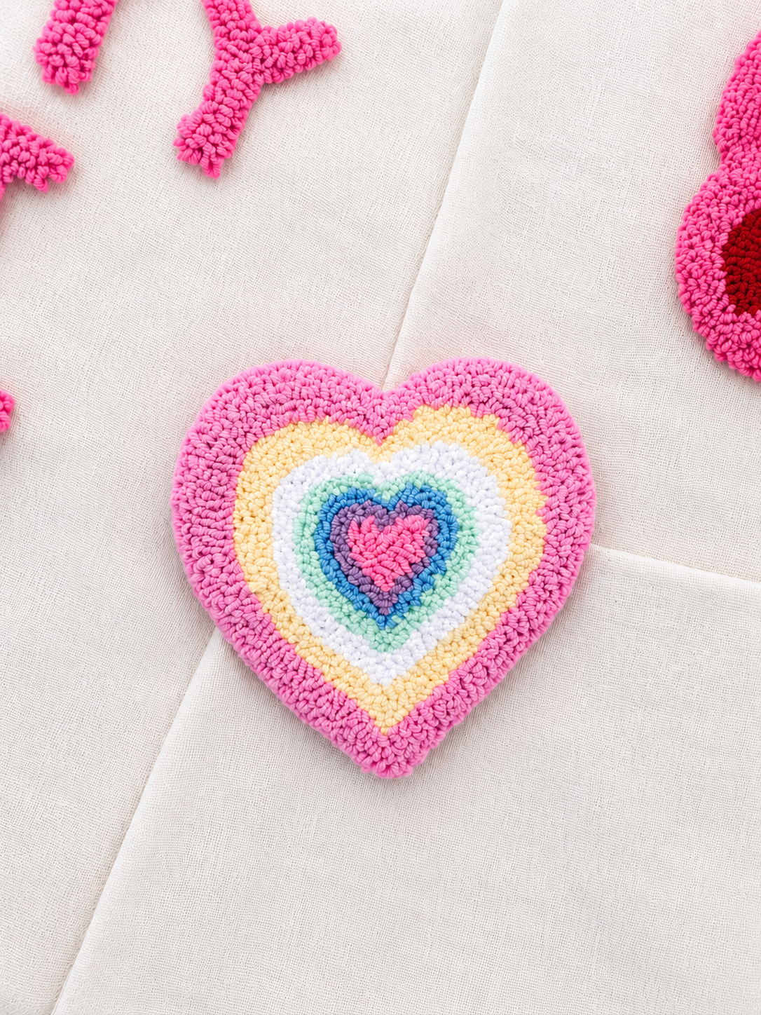 Pastel heart coaster