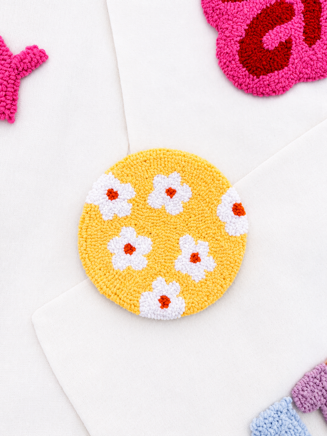 Yellow daisies coaster