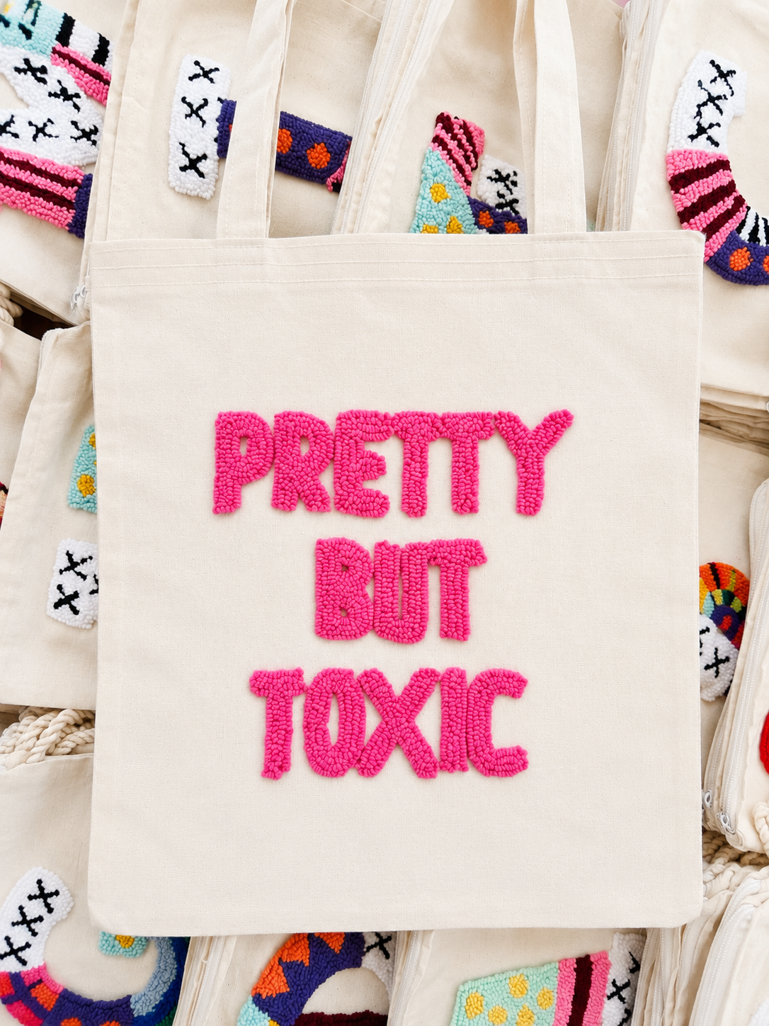 Pretty but toxic tote bag