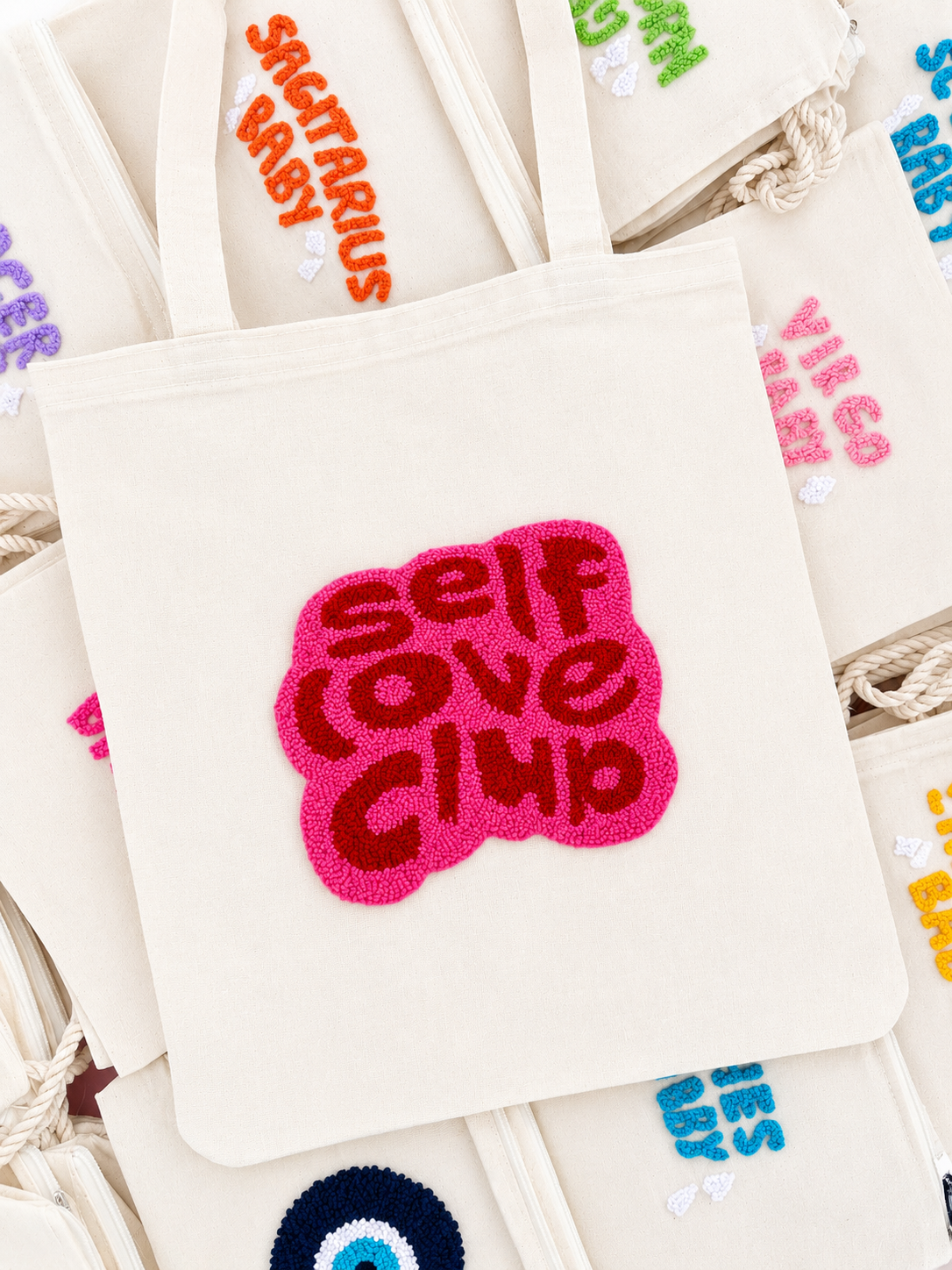 Self love club tote bag