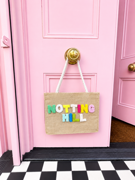 Notting Hill jute tote bag
