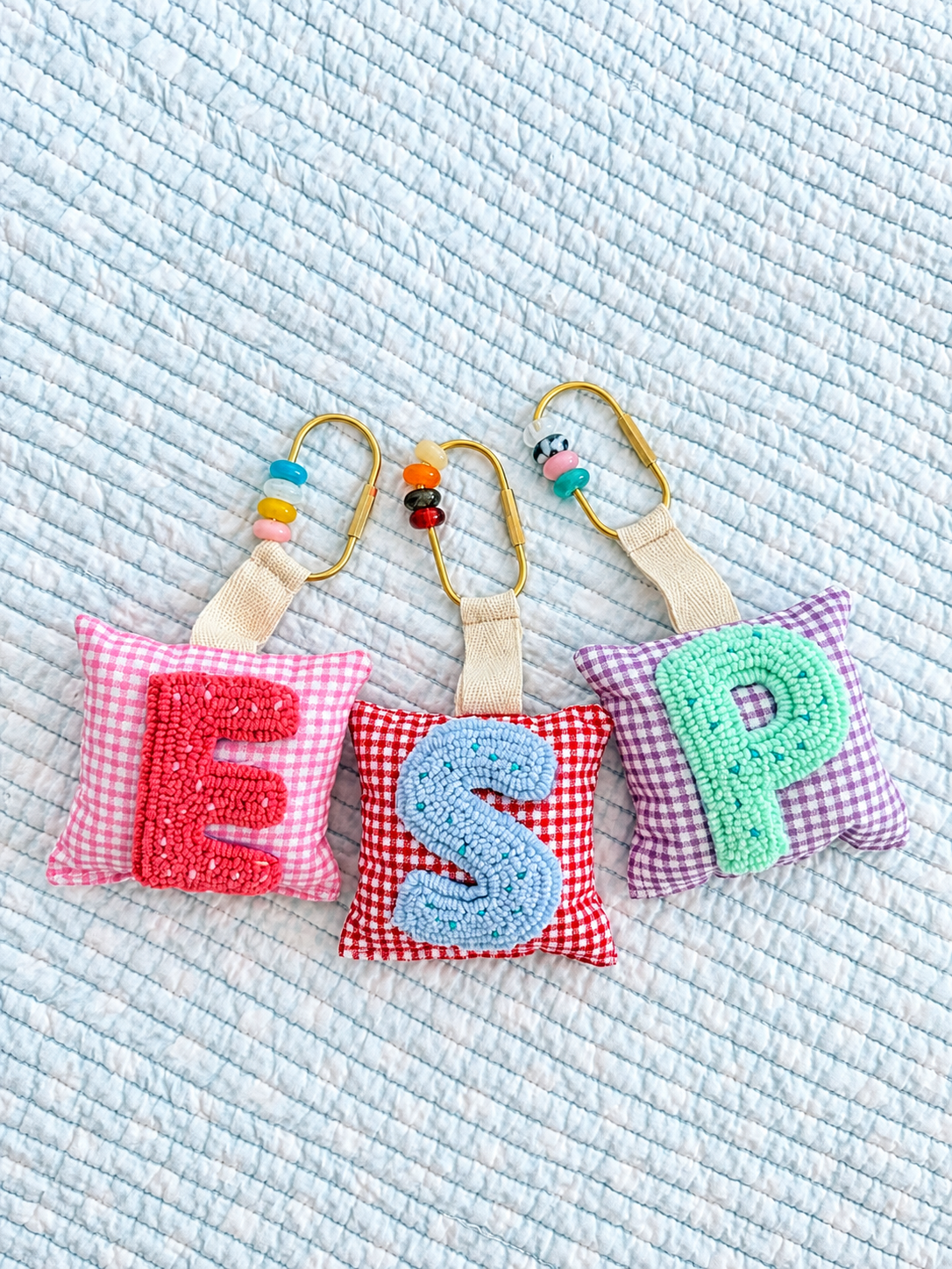 Initial charm Keychain