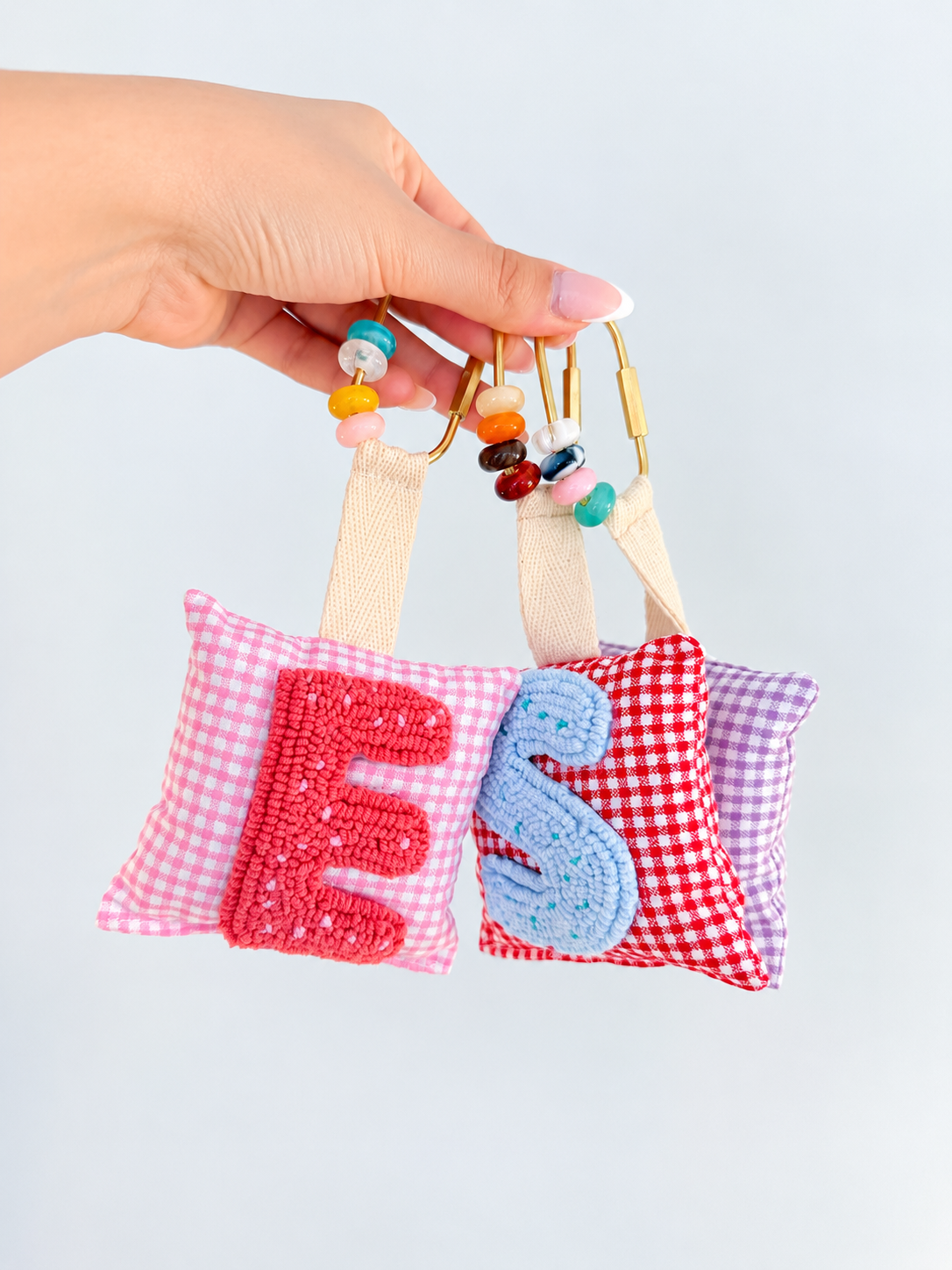 Initial charm Keychain