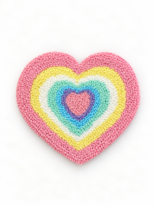 Pastel heart coaster