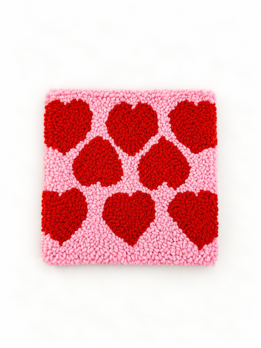 Hearts square coaster