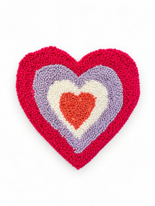 Pink heart coaster