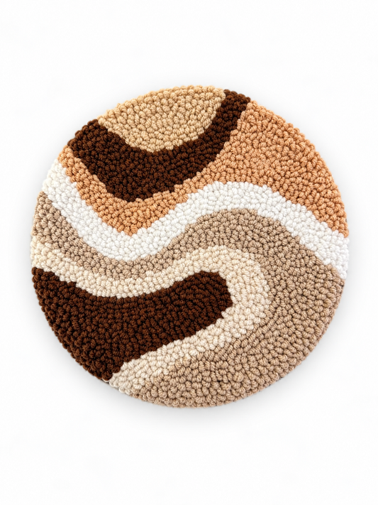 Brown swirl coaster