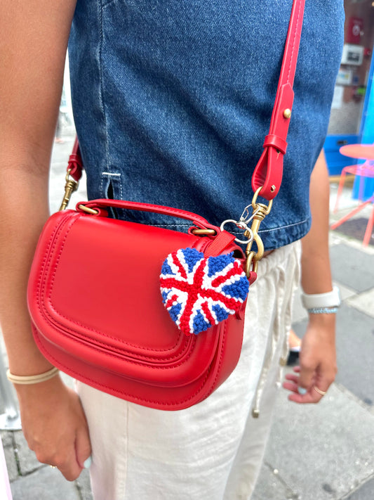 Union Jack heart keychain
